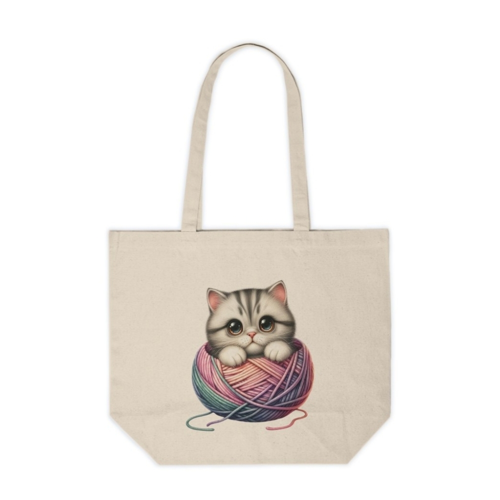 Cat In A Ball of Yarn Custom Tote Bag